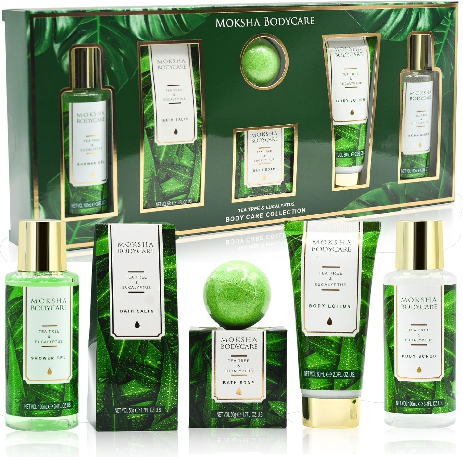 Spa Gift Sets for Women, Tea Tree Bath Gift Set with Body Lotion, Shower Gel, Spa Sets for Women Gifts, Pamper Gifts for Women, Birthday Gifts Mothers Day Gifts for Wife, Mum, Daughter