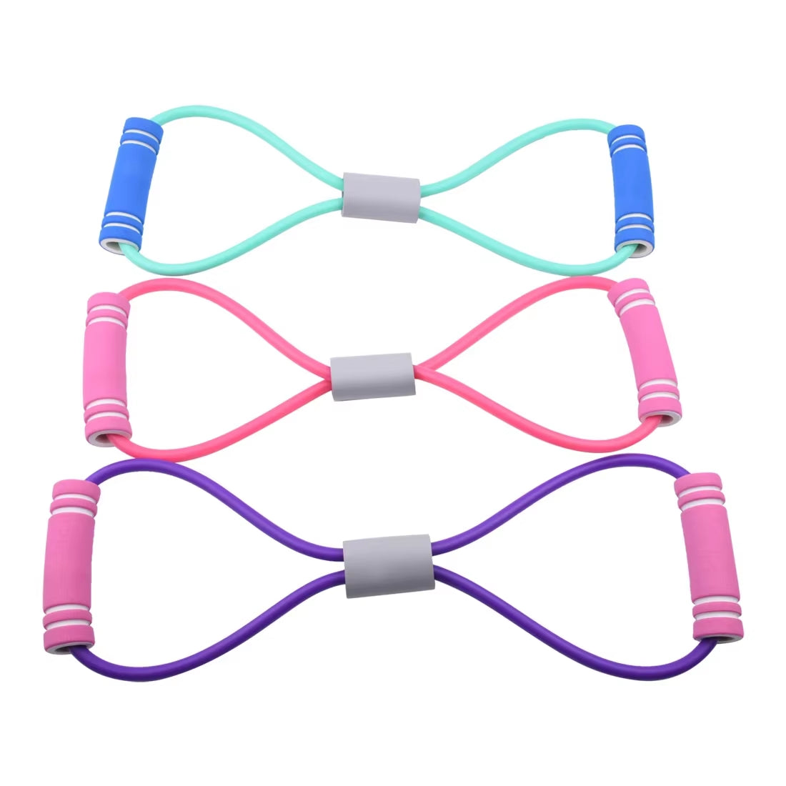 Yoga Fitness Resistance Bands 8 Chest Expander Rope for Sports Exercise Training