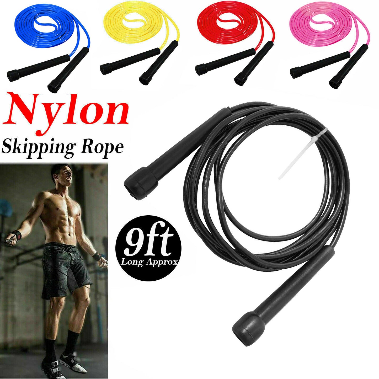 Skipping Rope Jump Speed Exercise Boxing Gym Fitness Workout Adult Kids