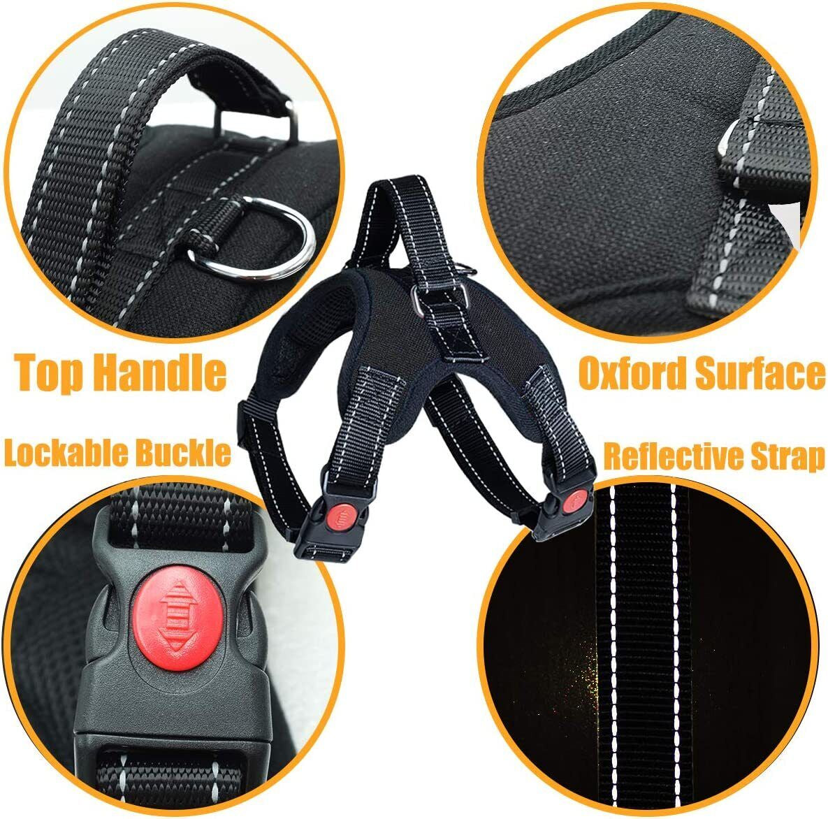 Dog Harness No Pull for Small Medium Large Dogs anti Pull Strong and Adjustable